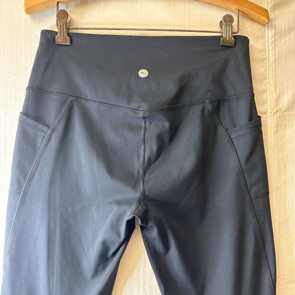 X By Gottex Women's Black Slip Pocket Nylon & Spandex Capri Leggings Size M - Picture 4 of 9